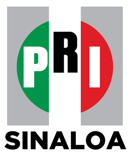 Emblema tricolor del Partido Revolucionario Institucional con el nombre de nuestra Entidad Federativa